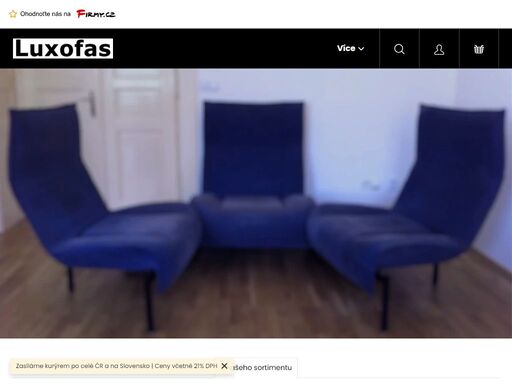 luxofas.eu - prodej luxusního použitého designového nábytku prémiových značek - kvalitní, precizní, nadčasový nábytek..