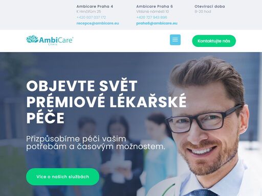 široké spektrum lékařských služeb a ordinací odborných lékařů pod jednou střechou. to je ambicare praha 4. pečujeme o vaše fyzické i duševní zdraví.