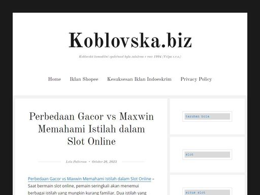 koblovska.biz situs kumpulan berita iklan belanja