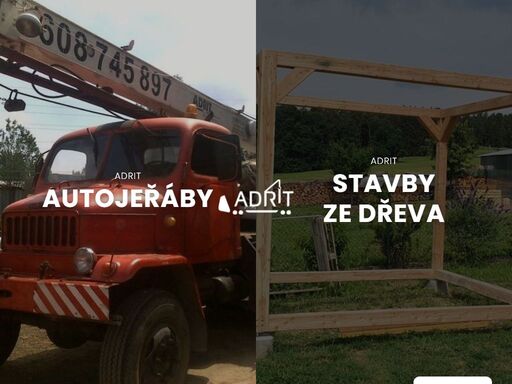 adrit s.r.o. - pronájem autojeřábů s obsluhou, práce a stavby ze dřeva v brně