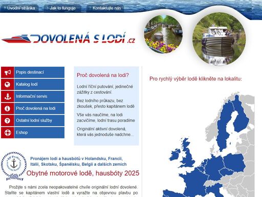 obytné motorové lodě, hausbóty, jachty - pronájmy - holandsko, francie, itálie...