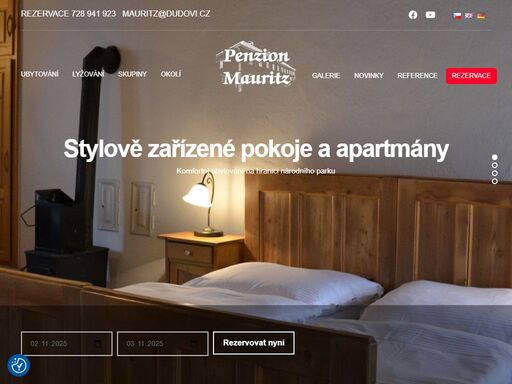 ubytování šumava - penzion mauritz, nová pec - u nás si svou dovolenou užijete! stylové ubytování, výborná kuchyně, cyklotrasy a lyžování hochficht!