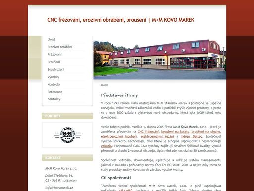 zakázkové kovoobrábění se specializací na cnc frézování, broušení na plocho, broušení na kulato, elektroerozivní hloubení, elektroerozivní řezání a měření deltec.