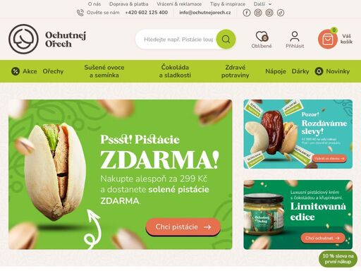 široký výběr ořechů, semínek a sušeného ovoce. doprava od 49 kč a nad 1 500 kč zdarma.  ?ekonomická balení ?nízké ceny ?zdravá výživa a tipy na recepty