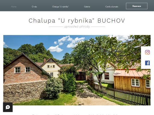 pronájem chalupy buchov na romantickém místě uprostřed přírody pro klidnou rodinnou dovolenou v soukromí na venkově.