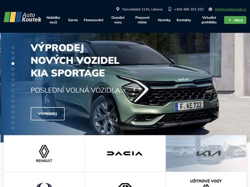 auto koutek | autorizovaný dealer vozů | škoda, renault, dacia, ssangyong