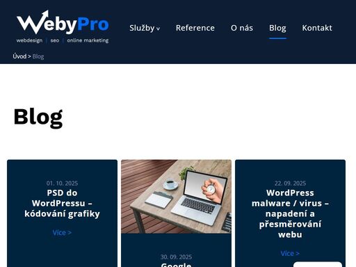 tvoříme, spravujeme, optimalizujeme a opravujeme weby na open source systému wordpress. rádi pomůžeme i vašemu projektu.