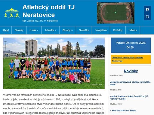 vítáme vás na stránkách atletického oddílu tj neratovice. náš oddíl má dlouholetou tradici a jeho založení se datuje až do roku 1968, kdy byl z bývalých závodníků a cvičitelů neratovic sestaven první výbor atletického oddílu. od té doby prošlo oddílem mnoho závodníků a trenérů. v současné době se oddíl zaměřuje zejména na mládež, kde v jednotlivých...