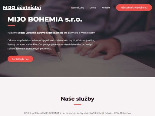 nabízíme vedení účetnictví, daňové evidence a mezd pro právnické a fyzické osoby. našim klientům poskytujeme optimalizaci daňového zatížení.