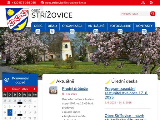 oficiální stránky obce střížovice