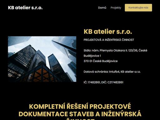 kompletní řešení projektové dokumentace staveb a inženýrská činnost - české budějovice
