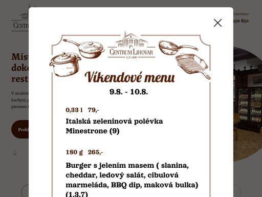 v atraktivním prostředí historického lihovaru nabízíme výbornou kuchyni, příjemnou atmosféru a čepované piva z místního pivovaru fenek.