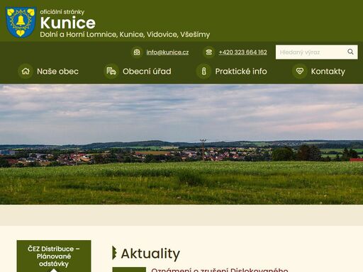 oficiální stránky obce kunice