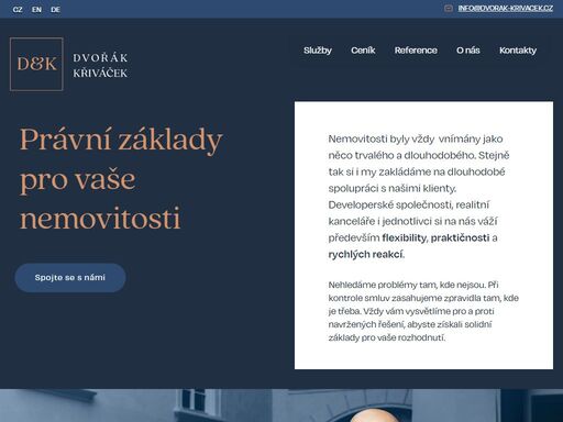 jsme specialisté na právo nemovitostí. pomůžeme vám také se smluvní agendou či v oblasti korporátního práva. získejte rychlý právní servis od zkušených advokátů