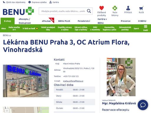 ?otevřeno každý den, pohodlné parkování a bezbariérový přístup. zaměření na dětský sortiment, geriatrickou a zubní péči, dermokosmetika, speciální výživu.?