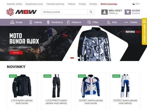 mbw moto oblečení za dobrou cenu přímo od výrobce - nabízíme moto bundy, kombinézy, motokrosové dresy, kalhoty na moto, rukavice, funkční prádlo