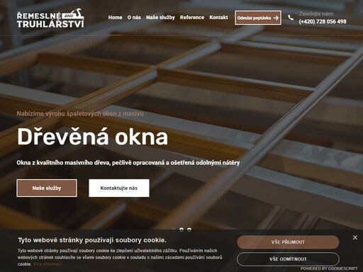 výroba dřevěných oken, dvěří z masivu, realizace kuchní a nábytku z masivu