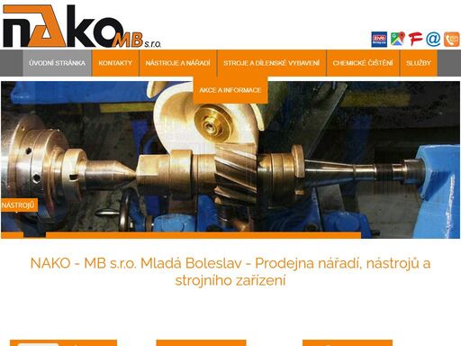 prodej nářadí nástrojů strojních zařízení strojů obrábění kovu dřeva plastů polystyrenu řezání na drátovém stroji cnc chemické čištění potrubí stoupaček nádrží kalibrace měřidel broušení nástrojů řetězů pil povlakování nástrojů dílenské vybavení vrtáky frézy 