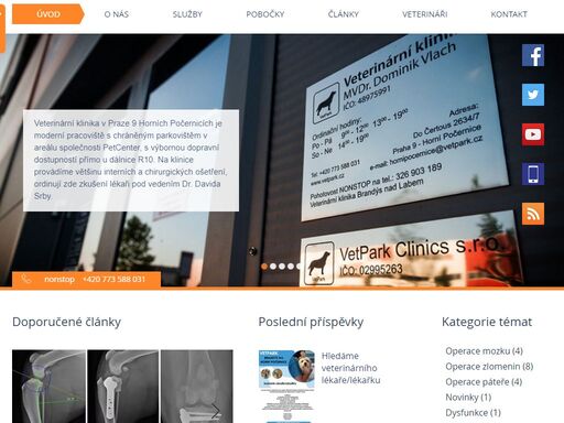 veterinární klinika praha v horních počernicích je moderní pracoviště, které nabízí servis tří zkušených veterinárních lékařů. volejte: +420 773 588 031.