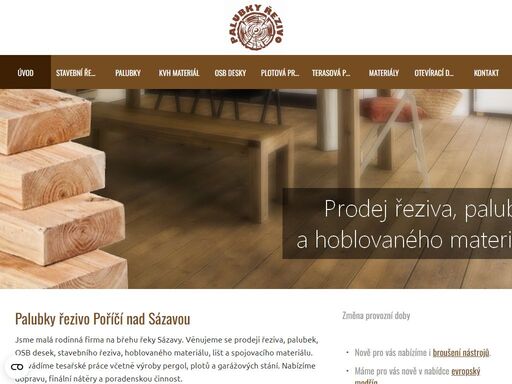 prodej řeziva, palubek a hoblovaného materiálu v poříčí nad sázavou. v naší nabídce najdete palubky, hranoly, osb desky superfinish.