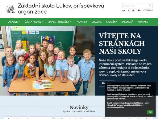 základní škola lukov  zabezpečuje vzdělávání žáků prvního stupně základní školy a školní družinu  