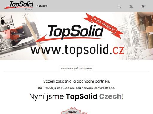 homepage.  
vážení zákazníci a obchodní partneři. 
od 1.7.2020 již nepůsobíme pod názvem centersoft s.r.o.
nyní jsme topsolid czech!
 

dodáváme software topsolid pro obecnou konstrukci s možností rozšíření přípravy výroby pro cnc obráběcí stroje cad/cam.
 působíme na mezinárodním trhu již 11 let!
 
více…