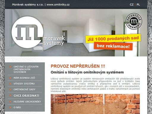 lištový omítníkový systém je omítací systém, který byl vytvořen, aby usnadnil a výrazně zkrátil náročnou přípravu zdi při omítání klasickou mokrou cestou za použití jádrové omítky.