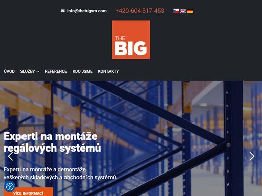zabýváme se montáží průmyslových regálů na klíč v rámci celé eu a čr. zajistíme pro vás montáž, pravidelnou revizi, servis regálových systémů. zkušenosti s velkými projekty, garance práce v nejvyšší kvalitě.