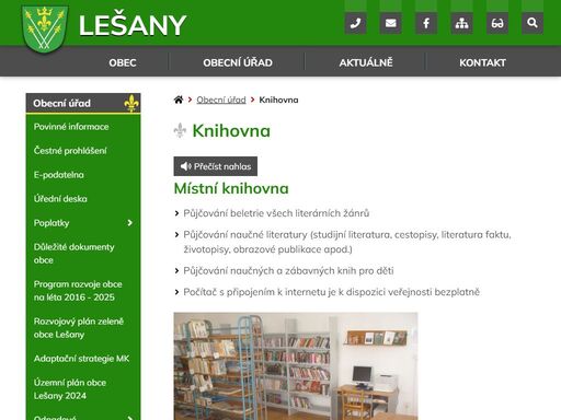 oficiální stránky obce lešany