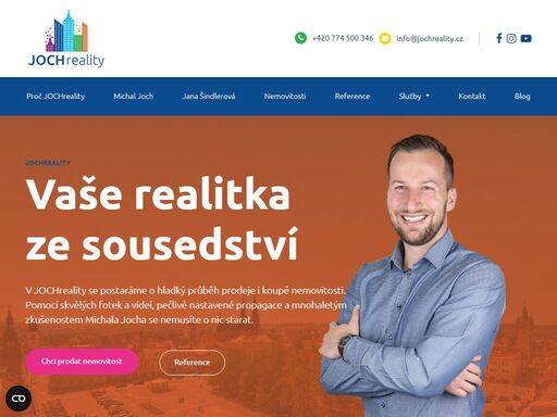 poznejte jochreality. realitní kancelář michala jocha v pardubickém kraji. kompletní služby pro prodej i pronájem nemovitostí.
