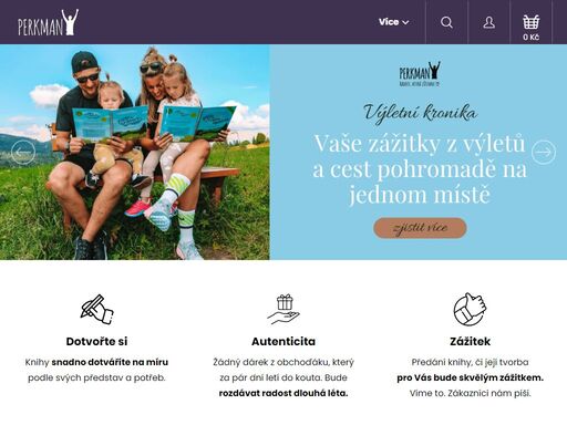 zaznamenejte si vzpomínky z vánoc s vánoční kronikou
díky, že tě mám! pro partnera či partnerku
díky, že jsem! pro rodiče
dotvořte vašimi vzpomínkami a darujte