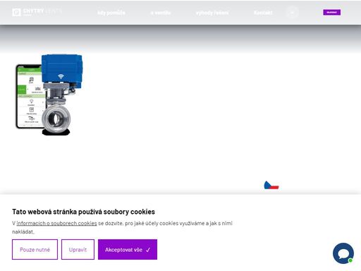chytrý ventil peveko automaticky uzavře přívod již při malém úniku vody. pracuje bezdrátově, má záložní baterii, wifi a montáž je snadná. navíc lze ovládat přes internet nebo sms.