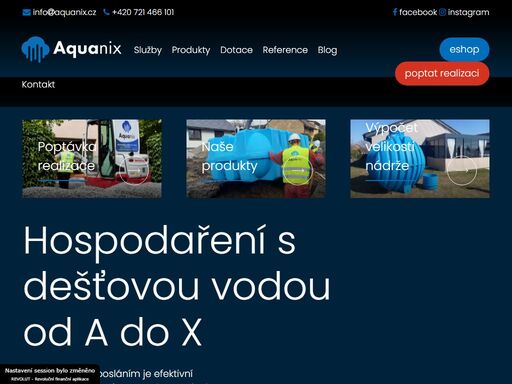 zajišťujeme kompletně hospodaření s dešťovou vodou. konzultace, projektování, realizace, údržba, dotace. realizujeme akumulační podzemní nádrže a vsakovací objekty. chytré využití dešťové vody.