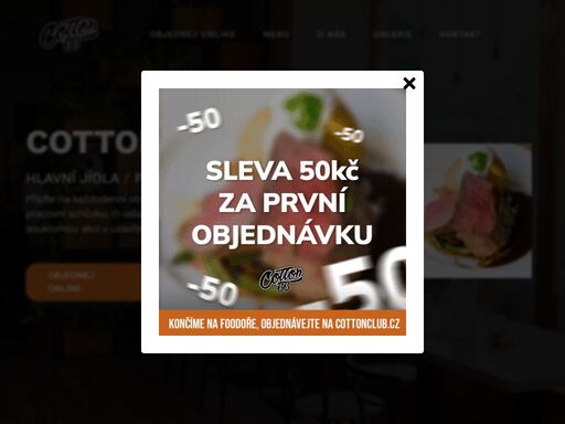 cotton 66 zajišťuje rozvoz jídel. rozvoz jídla si můžete objednat dvěma způsoby, jednoduše online a nebo po telefonu.