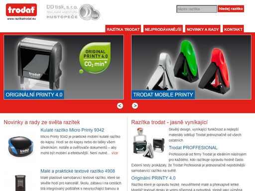  on-line výroba razítek trodat, originální přehled razítek dle katalogu.