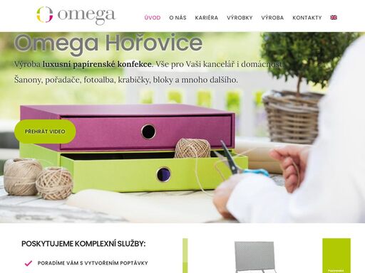 omega hořovice - výroba luxusní papírenské konfekce (vše pro vaši kancelář i domácnost). šanony, pořadače, fotoalba, krabičky, bloky a mnoho dalšího.