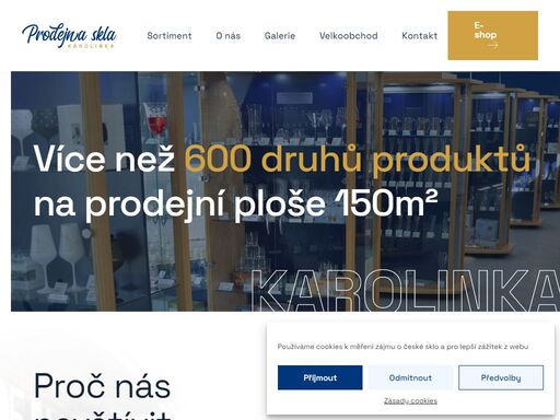 v karolince i eshopu máme skladem dekorované i nedekorované skleničky, vázy, džbány a další výrobky z českého křišťálového skla bohemia crystal od crystalex.