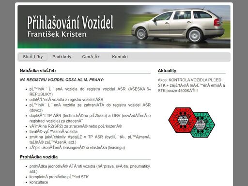 pă¸ihlaâšovăˇnă­ vozidel frantiâšek kristen, praha - motol