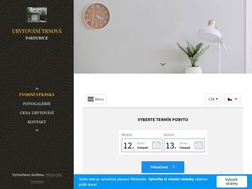 děkujeme za váš zájem a dovolujeme si nabídnout příjemné ubytování v klidné části pardubic.