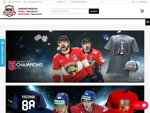 fanda-nhl.cz je největší fanshop nhl v evropě. v nabídce máme víc než 10.000 produktů a z toho přes 3000 skladem v české republice.