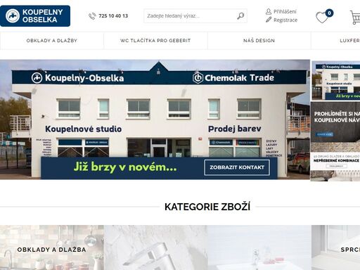 koupelny obselka - vybavení pro koupelny - dlažby, vodovodní baterie, sanitární keramika a mnohé další. bohatý výběr pro každého!