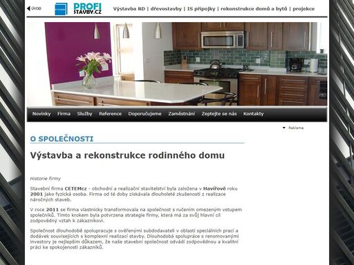 výstavba a rekonstrukce staveb. zateplování objektů a rodinných domů. projekce a inženýring.