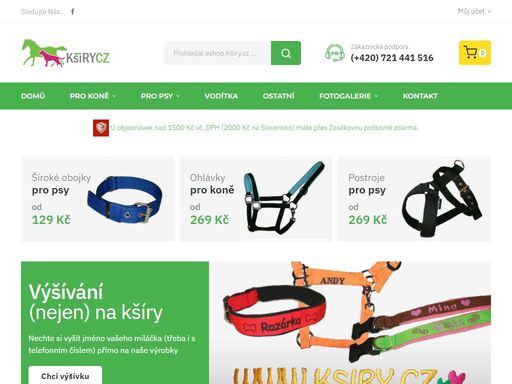 chovatelské potřeby pro psy a koně