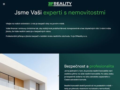 s námi je vaše realitní cesta v bezpečných rukou. realitní kancelář, která chrání vaše zájmy a finance.