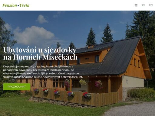 horský penzion yveta - ubytování přímo u sjezdovky na horních mísečkách tradiční krkonošské ubytování 100 m od skiareálu horní mísečky.