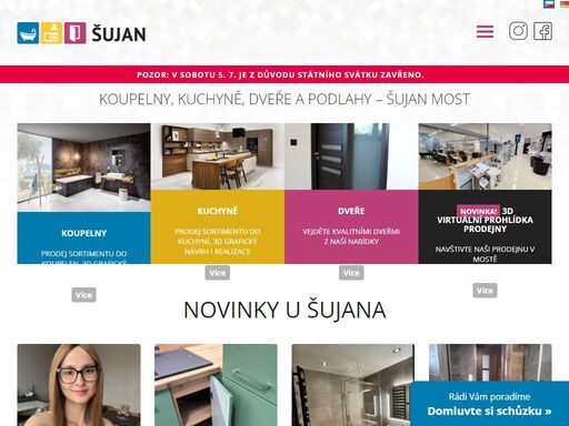 v našem studiu a prodejně ve městě most pořídíte kompletní koupelnu, kuchyň, interiérové dveře, ale třeba i podlahu. nabízíme služby na klíč včetně montáže.