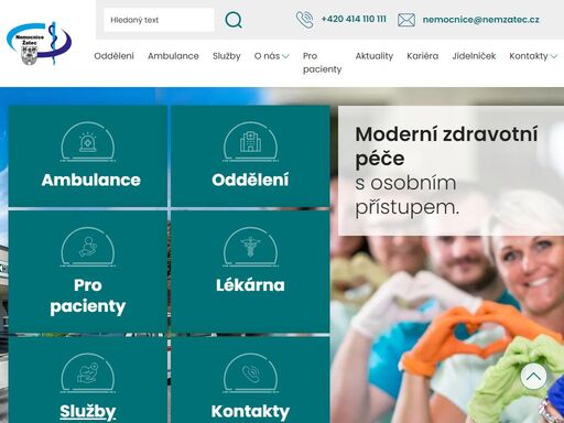 nemocnice žatec, z.ú. nabízí komplexní zdravotní péči, odborné lékaře a moderní zdravotnické služby. prozkoumejte oddělení nebo se informujte o vyšetřeních.
