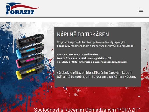printer cartridges made in czech republic by porazit s.r.o