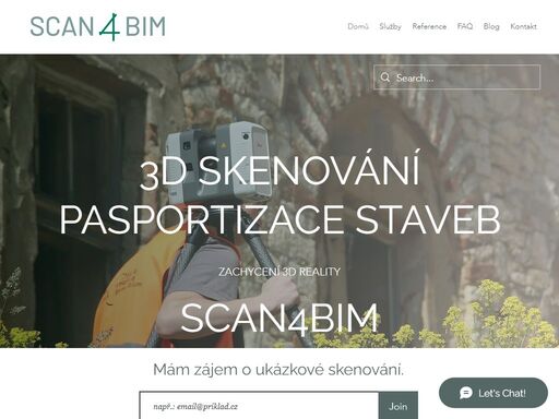 scan4bim s.r.o. | budete rekonstruovat? nemáte k dispozici aktuální projektovou dokumentaci k vašemu objektu? potřebujete digitální podklady pro projektové práce? 
poptejte u nás zaměření stávajícího stavu objektu pomocí 3d laserového skenování.