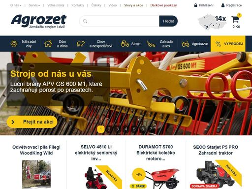 prodejce zemědělské techniky značek zetor, john deere, pöttinger apod. eshop nabízí skladem tisíce náhradních dílů a potřeb pro zemědělství.